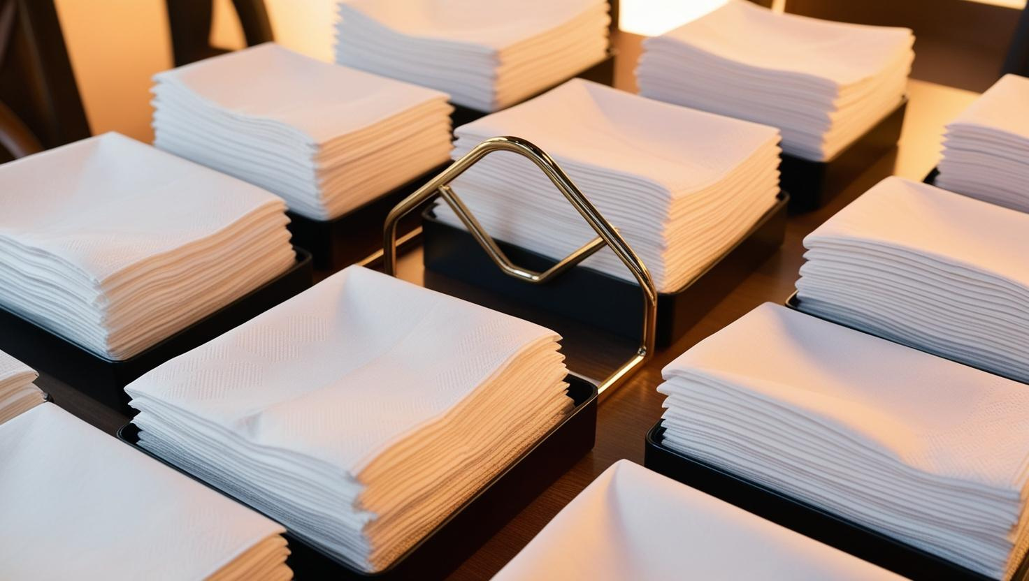 SERVILLETAS DE PAPEL 20X20 BLANCA 2 CAPAS P/100U - Imagen 3