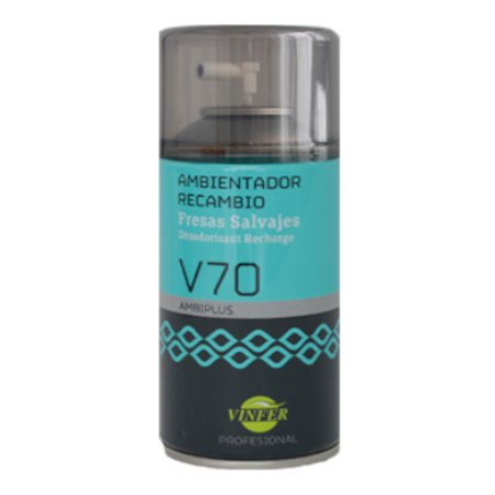 CARGA AMBIENTADOR SPRAY FRESA DE 250 ML PARA DOSIFICADORES ELECTRÓNICOS AMBIPLUS