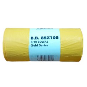 La bolsa de basura amarilla de la marca GOLD SERIES es una solución ideal para satisfacer las necesidades del sector de la hostelería. Diseñada específicamente para adaptarse a cubos de 120 litros