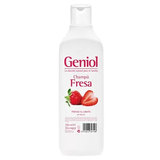 El champú de fresa Geniol es una opción refrescante y deliciosa para el cuidado diario del cabello.