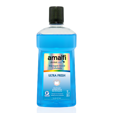 El enjuague bucal Ultra Fresh de Amalfi es una excelente opción para quienes buscan mantener una higiene bucal óptima y un aliento fresco durante todo el día.