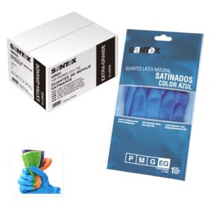 Guante de goma satinado talla M mediana especialmente diseñado para la limpieza de todas las superficies en el sector de servicios de limpieza