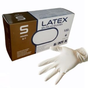 Guantes de látex sin polvo desechables son guantes hechos de látex natural que se utilizan para proteger las manos de sustancias nocivas.