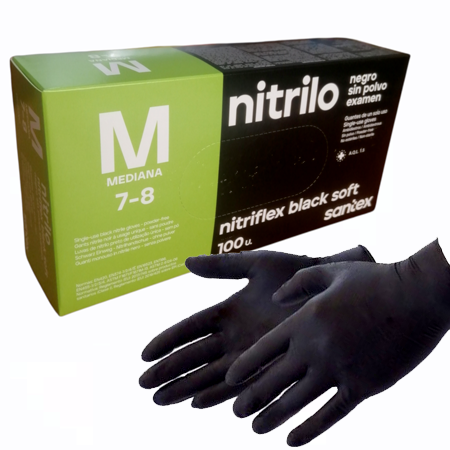 Guantes de nitrilo nitriflex,Guantes de nitrilo nitriflex,finos y extra sensibles al tacto debido a que el área de los dedos está texturizada para un
mayor agarre