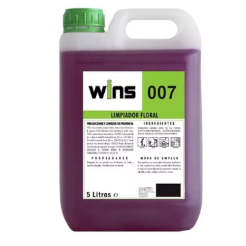 El limpiador suelos floral wins es un limpiador y detergente de uso general para la limpieza de suelos y superficies lavables.
