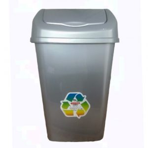 PAPELERA ASEO PLASTIC.BASCULANTE 15L GRIS