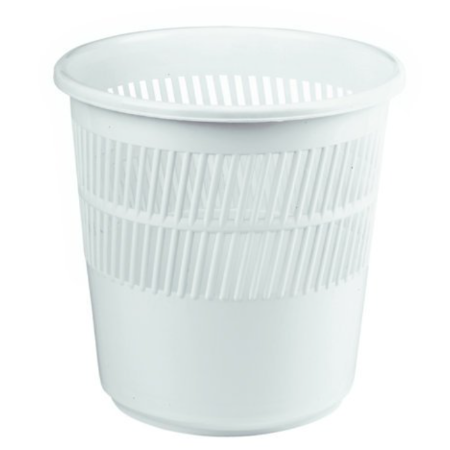 PAPELERA PLÁSTICO REJILLA BLANCA