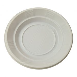 PLATO DE PLÁSTICO HONDO 20 CM P/100 UDS