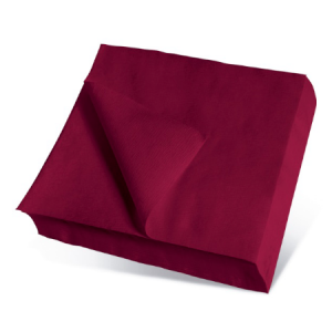 SERVILLETA 40X40 2C BURDEOS 50U