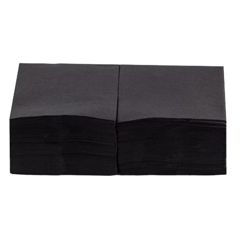 SERVILLETAS DE PAPEL NEGRA  20X20 P/100U