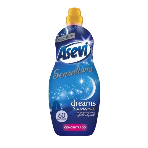 Suavizante Asevi sensation Dream concentrado que aporta una reconfortante fragancia e intensa suavidad a tu ropa con esencias naturales y efecto relajante.