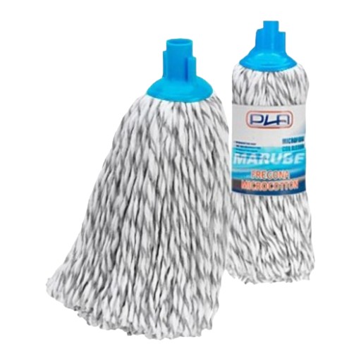 FREGONA MICROCOTON TRENZADA BLANCO/GRIS PLA