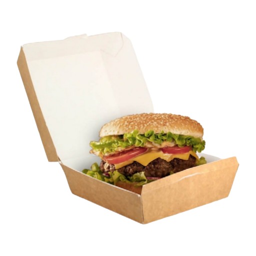 CONCHA CARTON BURGUER GRANDE 120X120X40 C/8P