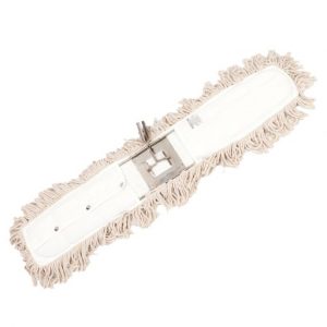 Mopa de algodón con bastidor 100×14 cm, resistente y ideal para limpiar grandes superficies con eficacia profesional. Perfecta para hogares y negocios