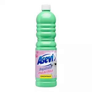 Fregasuelos concentrado mascotas 1 Litro de Asevi, uso exclusivo para perfumar los lugares donde su mascota permanece más tiempo