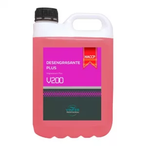 Desengrasante Concentrado Plus V-200 5L
El desengrasante concentrado de uso general es un producto especialmente formulado para enfrentar los desafíos más difíciles en la limpieza de cocinas profesionales. 