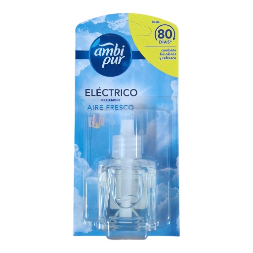 Carga de ambipur eléctrico  proporciona una sensación de frescura que perdura hasta por 80 días. Disfruta de la exquisita fragancia del aire fresco.