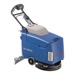 La fregadora automática a batería Columbus RA 43/B es una solución eficiente para la limpieza de suelos en espacios comerciales e industriales