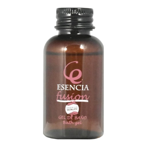 Esencia de gel de baño fragancia caramelo, ideal para hoteles y alojamientos capacidad 40 ml en caja de 400U