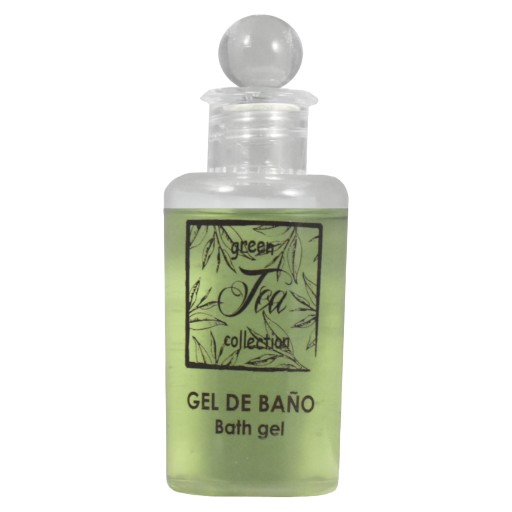 Gel de baño te verde bohemia, diseñado especialmente para hoteles y alojamientos turísticos, proporciona una experiencia revitalizante y elegante.