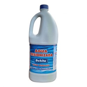 Agua destilada 2 litros Dehita par uso doméstico, ideal para planchas de vapor, acuarios y baterías de coches etc..