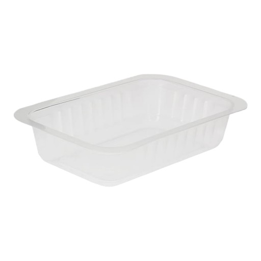 Envase termosellable de 250 cc, fabricado en materiales de alta calidad, ideal para envasar alimentos. Su sistema de sellado proporciona una hermeticidad óptima, prolongando la vida útil del producto.