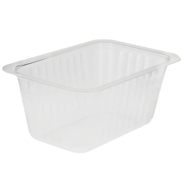 Envase termosellable de 370 cc, fabricado en materiales de alta calidad, ideal para envasar alimentos. Su sistema de sellado proporciona una hermeticidad óptima, prolongando la vida útil del producto.