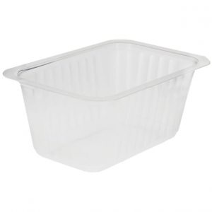 Envase termosellable de 370 cc, fabricado en materiales de alta calidad, ideal para envasar alimentos. Su sistema de sellado proporciona una hermeticidad óptima, prolongando la vida útil del producto.