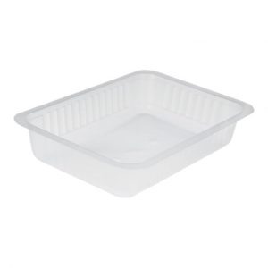 Envase termosellable de 750 cc, fabricado en materiales de alta calidad, ideal para envasar alimentos. Su sistema de sellado proporciona una hermeticidad óptima, prolongando la vida útil del producto.