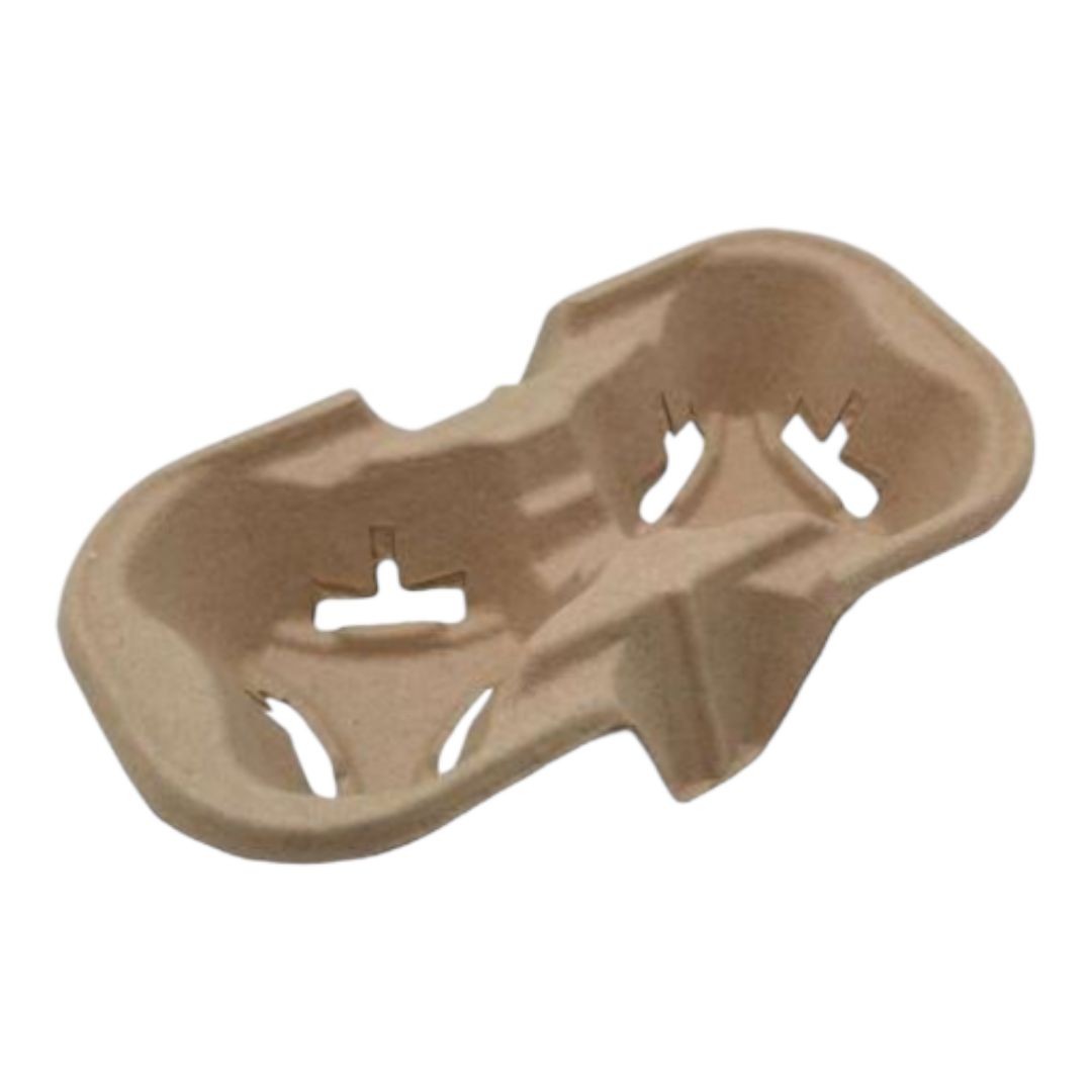 PORTAVASOS FIBRA DE PAPEL 2 COMPARTIMENTOS.CAJA DE 230 UNIDADES