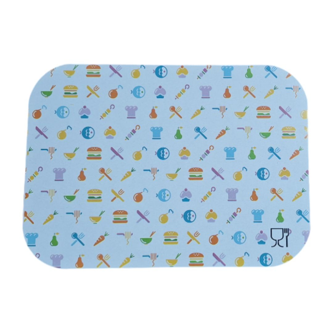 Tapa rectangular para envases de aluminio de capacidad de 900 cc, desechable y reciclable especialmente indicado para comidas calientes