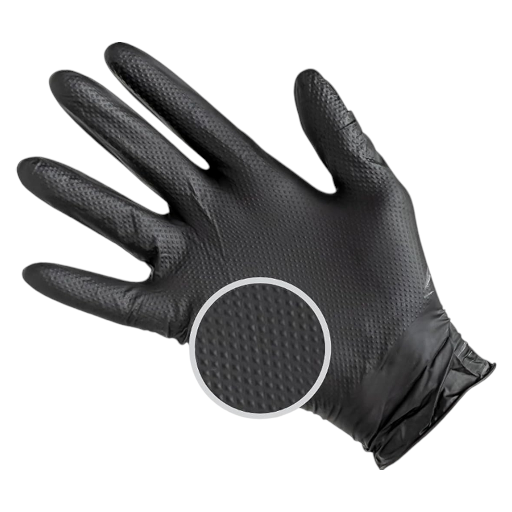 GUANTES DE NITRILO DIAMANTADOS FLASH BLACK POWER T/XL 50U - Imagen 2