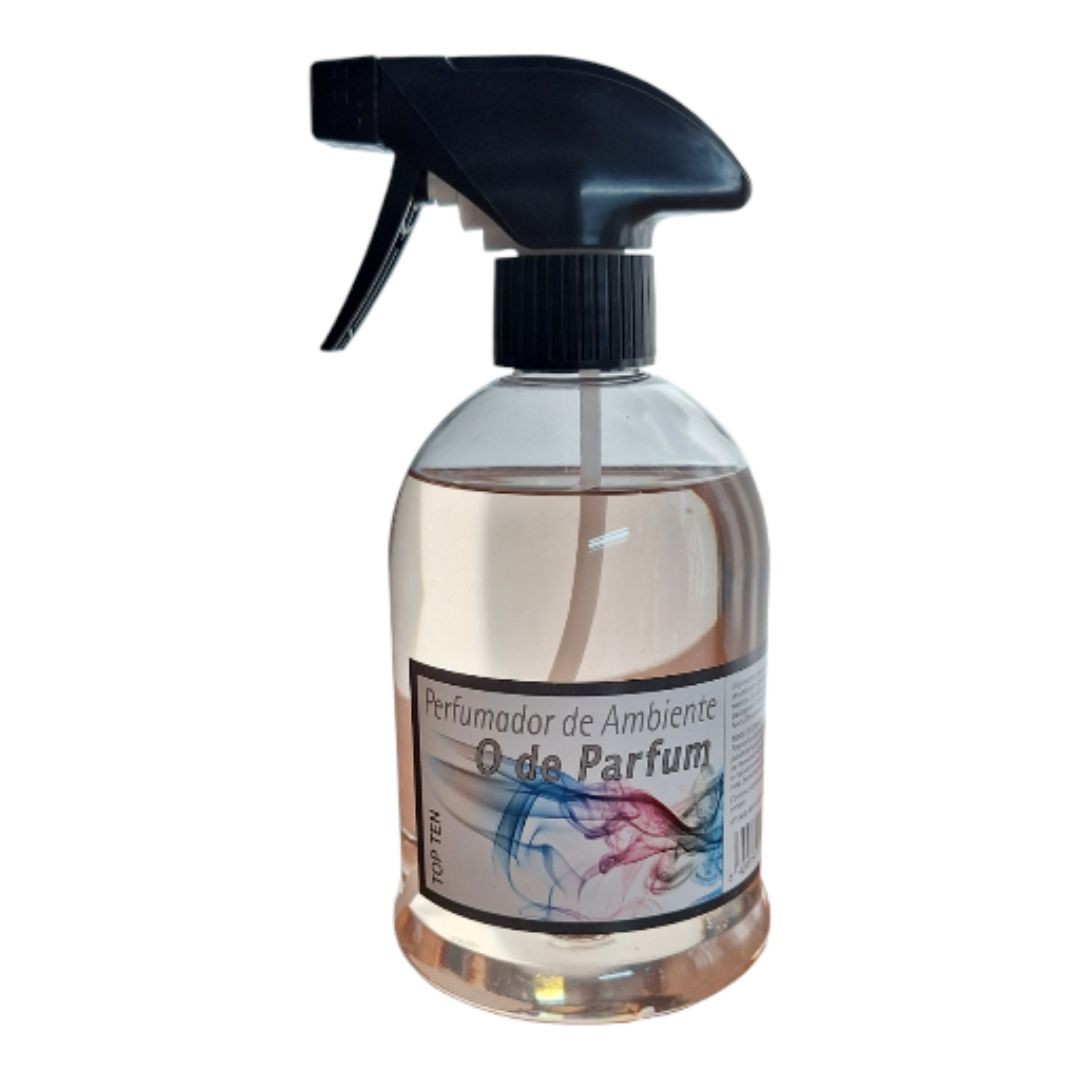 Ambientador concentrado fragancia o de perfum en formato de 500 ml, perfumara tu ambiente prolongando el efecto de frescor durante muchas horas. Además por su alto contenido en alcoholes higieniza y desodoriza, para tu hogar o para tu negocio