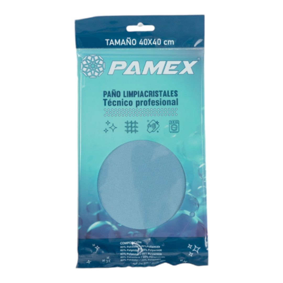 Bayeta Cristales Técnico Profesional 40x40 cm de microfibra. Limpieza perfecta sin rayas ni pelusas. Ideal para cristales, espejos y superficies brillantes.