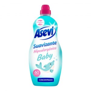Suavizante hipoalergénico Asevi baby, dermatológicamente testado que proporciona una suavidad cuidadosa con tu piel y tu ropa proporcionando una agradable sensación de delicadeza y frescura.