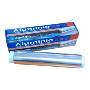 Bobina de aluminio profesional de 1 kg, ideal para uso en cocinas comerciales y restaurantes. Su alta resistencia y versatilidad la hacen perfecta para envolver alimentos