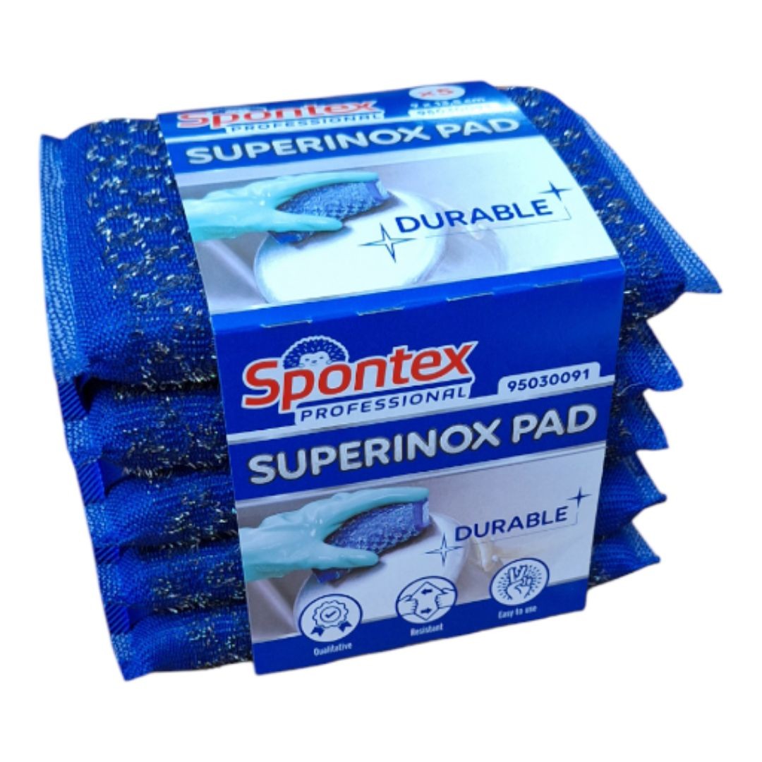 Estropajo Almohadilla Inox de Spontex
El estropajo almohadilla inox de Spontex es un accesorio esencial para la limpieza de utensilios de cocina.