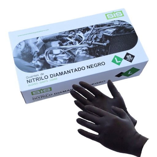 Guantes de Nitrilo Diamantados
Los guantes de nitrilo diamantados en color negro son una excelente opción para quienes trabajan en talleres y en tareas que demandan alta resistencia y destreza.