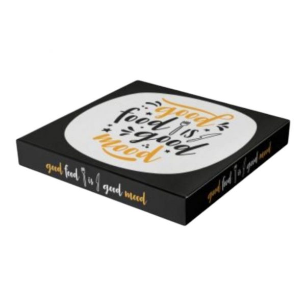 La Caja para pizzas modelo Francia Good, disponible en un conveniente pack de 100 unidades, se presenta como la solución perfecta para negocios de comida que buscan calidad y funcionalidad