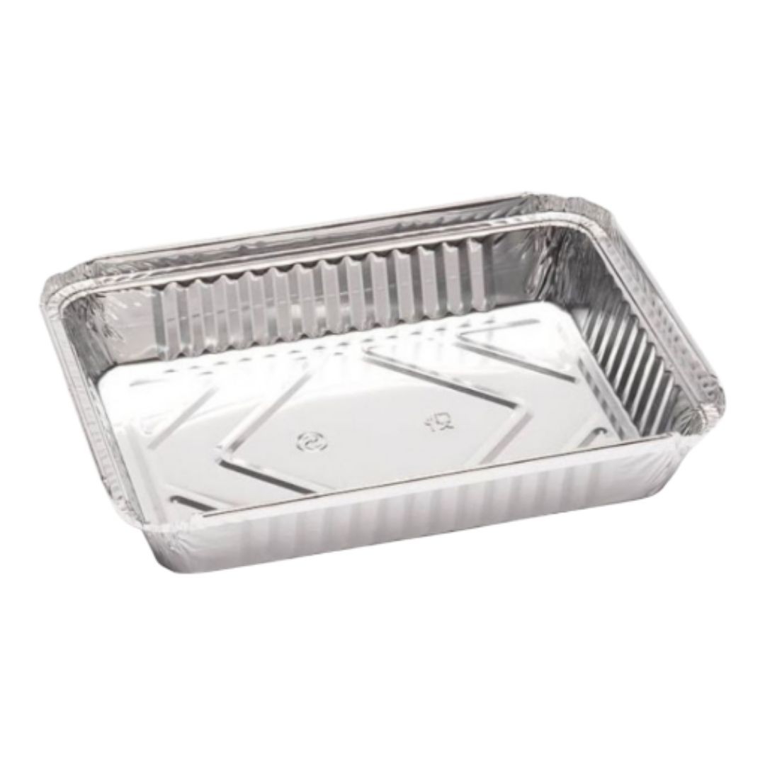 ENVASE DE ALUMINIO RECTANGULAR 1500 CC P/100U