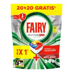PASTILLAS PARA LAVAVAJILLAS FAIRY PLATINUM 20+20 U.