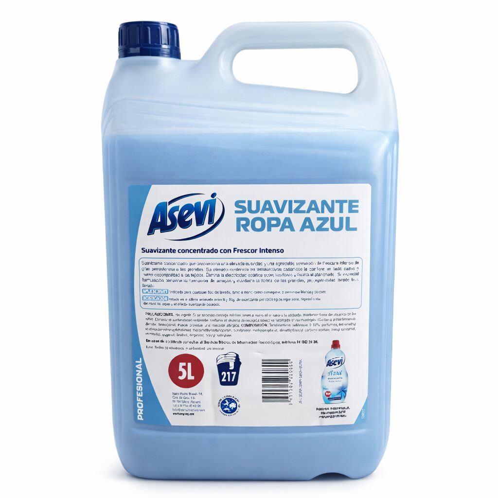 Suavizante concentrado que proporciona un frescor intenso y duradero dejando la ropa suave y esponjosa. Calidad Asevi en formato profesional.