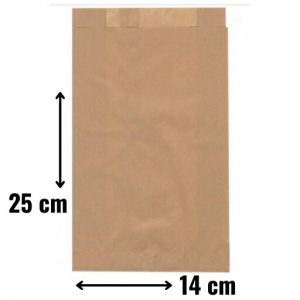 Las bolsas de papel kraft son una opción popular y ecológica para el transporte de alimentos. Con una medida de 14+6*25 cm, estas bolsas son ideales para diversos usos en la industria alimentaria
