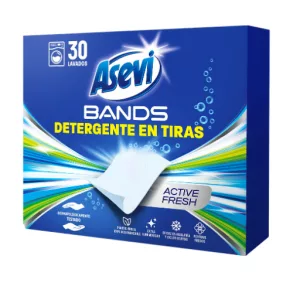 Detergente en Tiras Asevi Bands Active Fresh

Detergente concentrado en tiras para un lavado impecable y fácil de toda tu ropa. Hipoalergénico y testado dermatológicamente. 