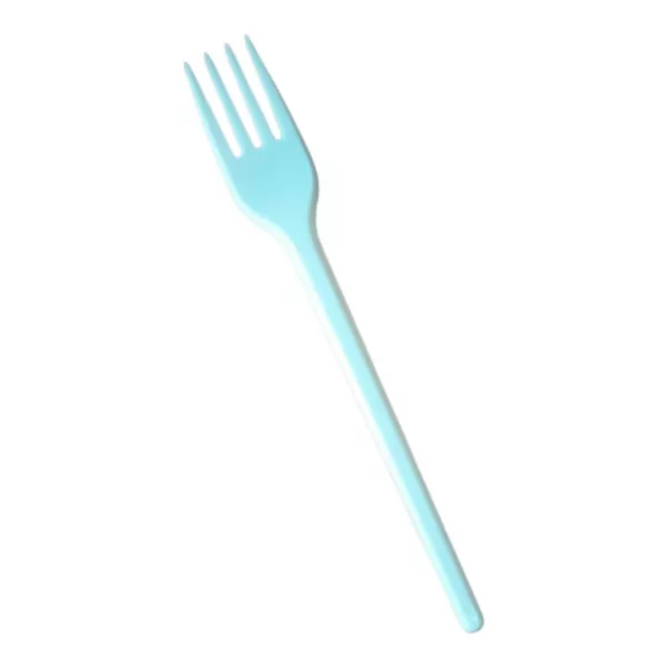 TENEDOR DE PLATICO REUTILIZABLE CREMA 100 U.