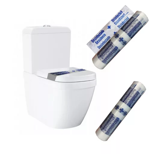 Precintos WC para Baños de Hotel
Los precintos WC son esenciales en la industria hotelera porque proporcionan a los huéspedes la seguridad de que el baño de su habitación ha sido limpiado y desinfectado adecuadamente
