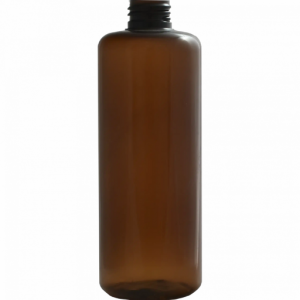 **botellas vacías de color ámbar de 300 ml**, diseñadas especialmente para ser colocadas en soportes de pared.