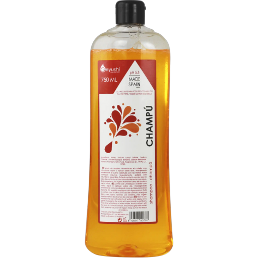 Champú Hache de Geyushi en formato de 750 ml es la solución ideal para centros que requieren productos de higiene de alta calidad en cantidades adaptadas a un uso frecuente.