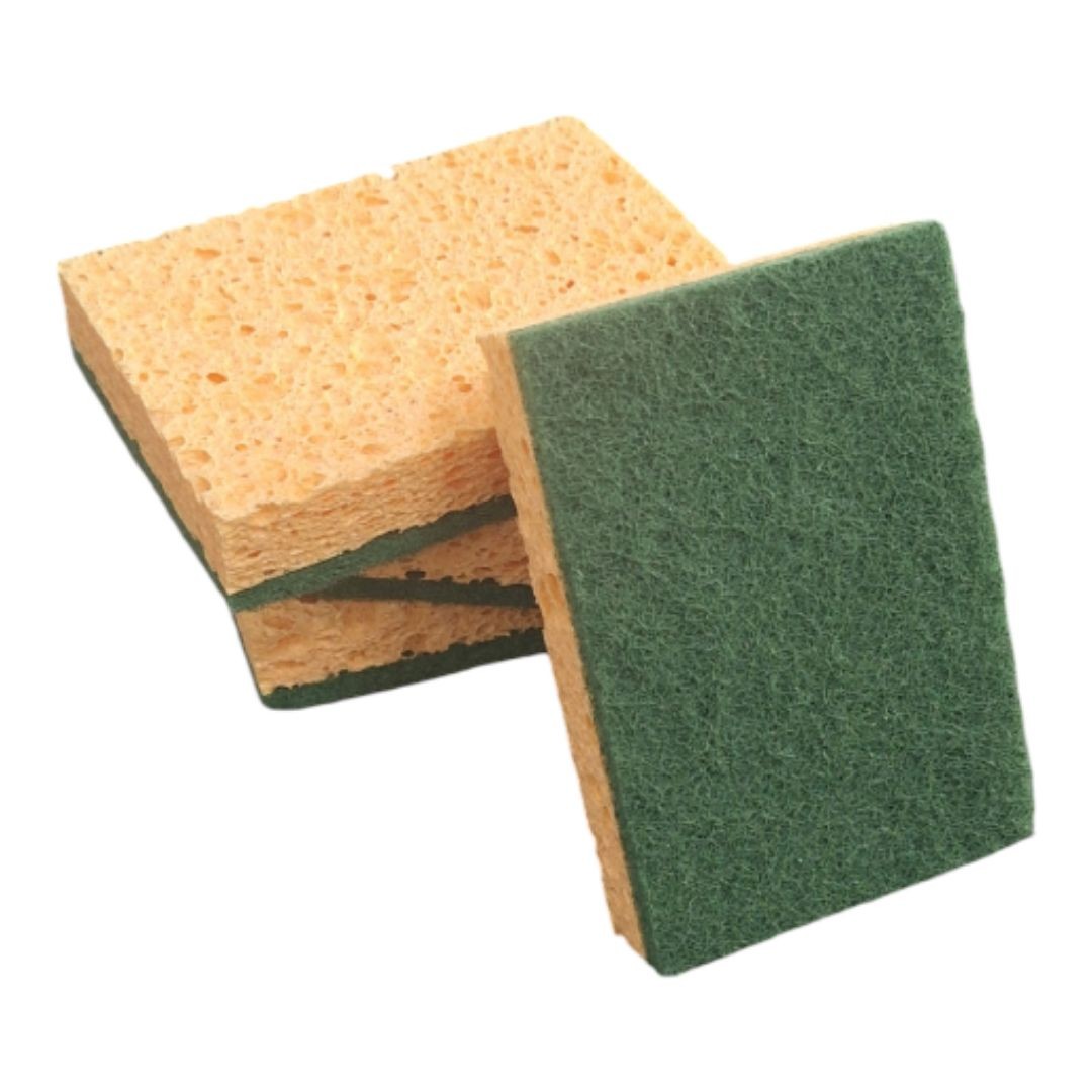 Estropajo con esponja de fibra de celulosa – Set de 4 unidades
Mantén tu cocina impecable con este práctico set de estropajos con esponja de fibra de celulosa natural.