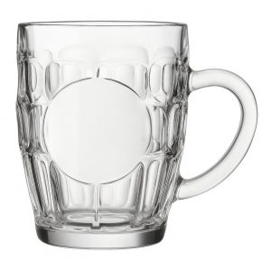 Jarra de cerveza de cristal Cintra Britania de 55 cl. Diseño clásico, resistente y elegante, ideal para disfrutar tu cerveza favorita